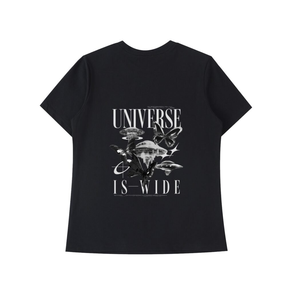 "UNIVERSE IS WIDE" Essential Standard Shoulder T-Shirt